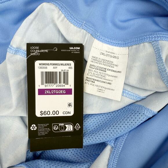 NWT UNDER ARMOUR Fish Pro Woven Women's 3" Shorts Size 2XL Horizon Blue - Picture 5 of 7